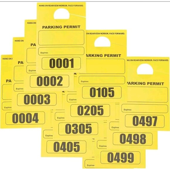 Parking Permit Pass Hang Tag Office Business, Apartment 0414 Total Tags - Picture 7 of 7